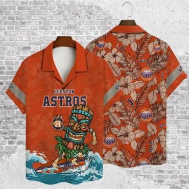 Houston Astros Surfing Tiki Hawaiian - Adult & Kids T-Shirts, Sweatshirts & Hoodies apparel design preview 1