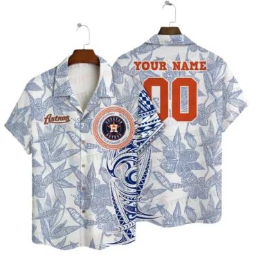 Personalized Houston Astros Tribal Wave Hawaiian - Adult & Kids T-Shirts, Sweatshirts & Hoodies apparel design preview 1