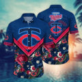 Minnesota Twins Chevron Blossom Hawaiian - Adult & Kids T-Shirts, Sweatshirts & Hoodies apparel design preview 1