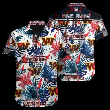Personalized Washington Commanders Tropical Bloom - Adult & Kids T-Shirts, Sweatshirts & Hoodies apparel design preview 1