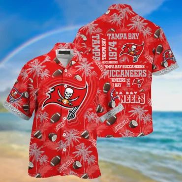Tampa Bay Buccaneers Seaside Buccaneer Hawaiian - Adult & Kids T-Shirts, Sweatshirts & Hoodies apparel design preview 1