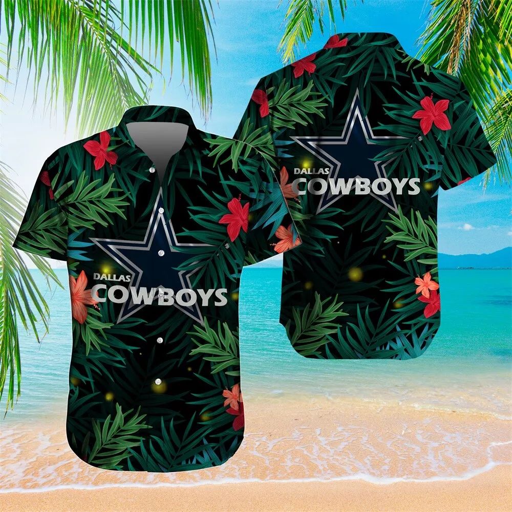 Dallas Cowboys Hawaiian Tropical Night Design 724767 - Adult & Kids T-Shirts, Sweatshirts & Hoodies apparel design preview 1