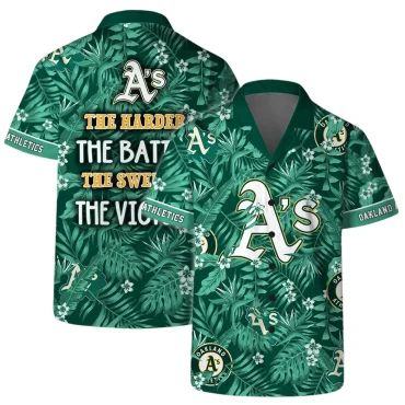 Oakland Athletics Tropical Victory Hawaiian - Adult & Kids T-Shirts, Sweatshirts & Hoodies apparel design preview 1