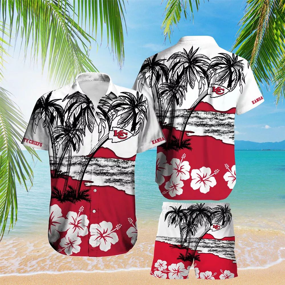 Kansas City Chiefs Hawaiian Island Escape Design - Adult & Kids T-Shirts, Sweatshirts & Hoodies apparel design preview 1