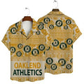 Oakland Athletics Golden Tribal Pattern Hawaiian - Adult & Kids T-Shirts, Sweatshirts & Hoodies apparel design preview 1
