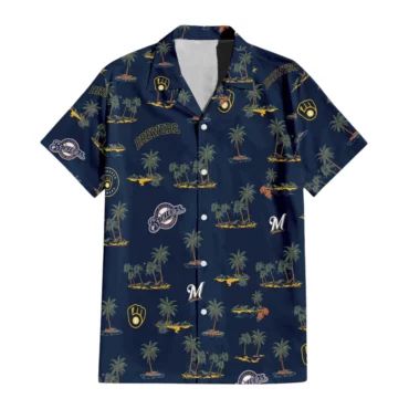 Milwaukee Brewers Island Paradise Hawaiian - Adult & Kids T-Shirts, Sweatshirts & Hoodies apparel design preview 1