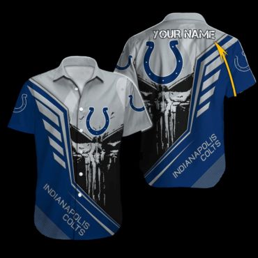 Indianapolis Colts Coastal Blue Paradise Hawaiian - Adult & Kids T-Shirts, Sweatshirts & Hoodies apparel design preview 1