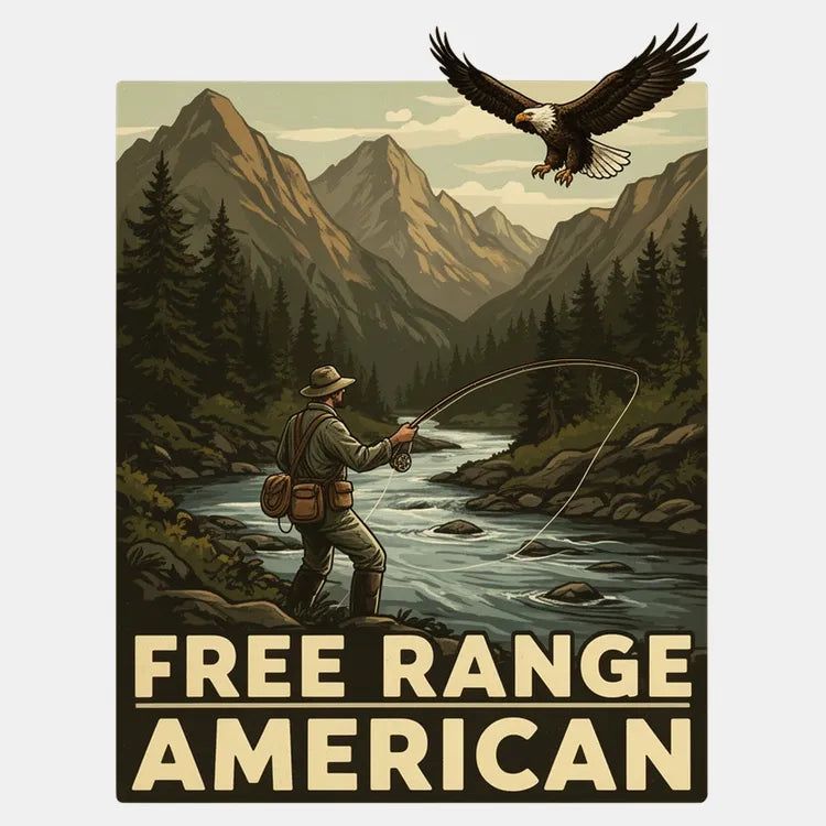 Free Range American - Adult & Kids T-Shirts, Sweatshirts & Hoodies apparel design preview 1