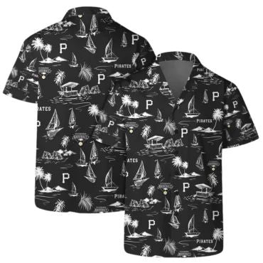 Pittsburgh Pirates Coastal Sailing Hawaiian - Adult & Kids T-Shirts, Sweatshirts & Hoodies apparel design preview 1