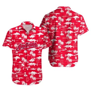 Cleveland Guardians Navy Sketch Hawaiian - Adult & Kids T-Shirts, Sweatshirts & Hoodies apparel design preview 1