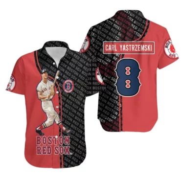Boston Red Sox Carl Yastrzemski Hall of Fame Hawaiian - Adult & Kids T-Shirts, Sweatshirts & Hoodies apparel design preview 1