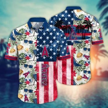 Los Angeles Angels Stars Palms Hawaiian - Adult & Kids T-Shirts, Sweatshirts & Hoodies apparel design preview 1