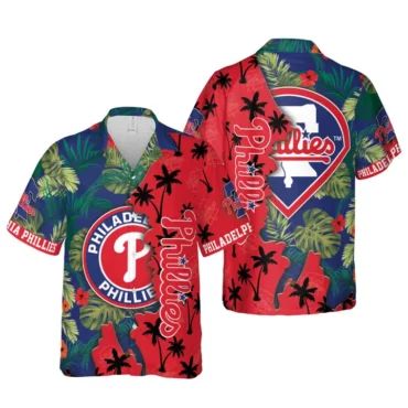 Philadelphia Phillies Palm Sunset Hawaiian - Adult & Kids T-Shirts, Sweatshirts & Hoodies apparel design preview 1