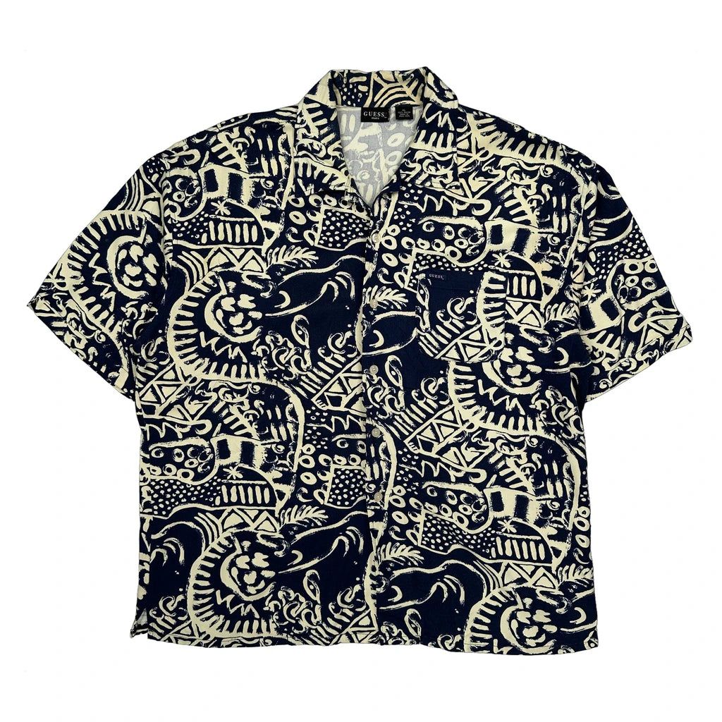 Guess Hawaiian XL Black Viscose - Adult & Kids T-Shirts, Sweatshirts & Hoodies apparel design preview 1