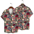 Texas Rangers Patchwork Legacy Hawaiian - Adult & Kids T-Shirts, Sweatshirts & Hoodies apparel design preview 1
