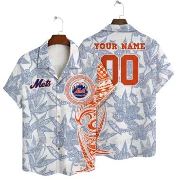New York Mets Tropical Game Day Hawaiian - Adult & Kids T-Shirts, Sweatshirts & Hoodies apparel design preview 1