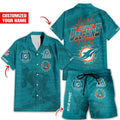 Miami Dolphins Hawaiian Custom Champion Set 709331 - Adult & Kids T-Shirts, Sweatshirts & Hoodies apparel design preview 1