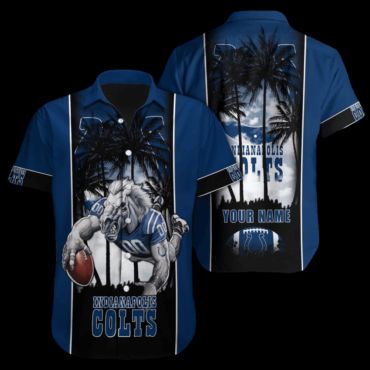 Personalized Indianapolis Colts Island Blitz Hawaiian - Adult & Kids T-Shirts, Sweatshirts & Hoodies apparel design preview 1