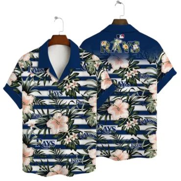 Tampa Bay Rays Tropical Hibiscus Hawaiian - Adult & Kids T-Shirts, Sweatshirts & Hoodies apparel design preview 1