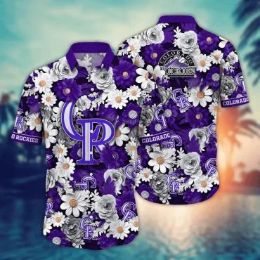 Colorado Rockies Daisy Delight Hawaiian - Adult & Kids T-Shirts, Sweatshirts & Hoodies apparel design preview 1