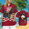 Atlanta Falcons Patriotic Eagle Hawaiian 719727 - Adult & Kids T-Shirts, Sweatshirts & Hoodies apparel design preview 1