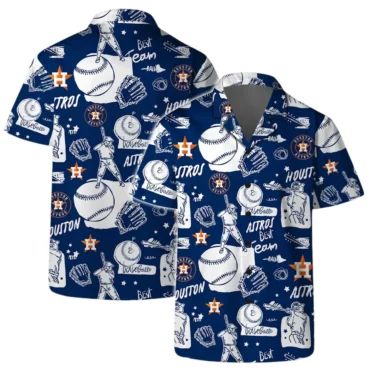 Houston Astros Sketch Play Hawaiian - Adult & Kids T-Shirts, Sweatshirts & Hoodies apparel design preview 1