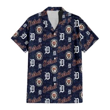 Detroit Tigers Logo Collage Hawaiian - Adult & Kids T-Shirts, Sweatshirts & Hoodies apparel design preview 1