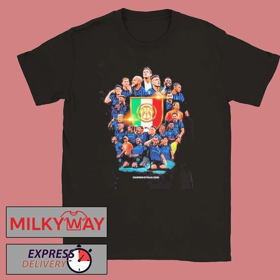 Inter Milan CAMPIONI D'ITALIA 2025 2026 Season - Adult & Kids T-Shirts, Sweatshirts & Hoodies apparel design preview 1
