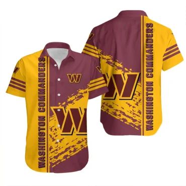 Washington Commanders Bold Streak Hawaiian - Adult & Kids T-Shirts, Sweatshirts & Hoodies apparel design preview 1