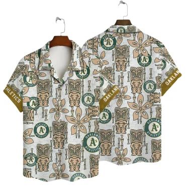 Oakland Athletics Tropical Tiki Hawaiian - Adult & Kids T-Shirts, Sweatshirts & Hoodies apparel design preview 1