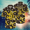 San Diego Padres Floral Dynasty Hawaiian - Adult & Kids T-Shirts, Sweatshirts & Hoodies apparel design preview 1