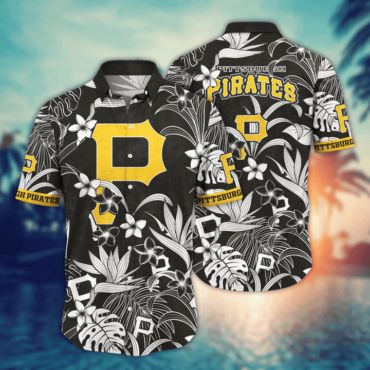 Pittsburgh Pirates Jungle Floral Hawaiian - Adult & Kids T-Shirts, Sweatshirts & Hoodies apparel design preview 1
