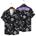 Colorado Rockies Black Tropics Hawaiian - Adult & Kids T-Shirts, Sweatshirts & Hoodies apparel design preview 1