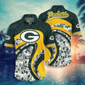 Green Bay Packers Hawaiian Swirl Wave Design 184199 - Adult & Kids T-Shirts, Sweatshirts & Hoodies apparel design preview 1