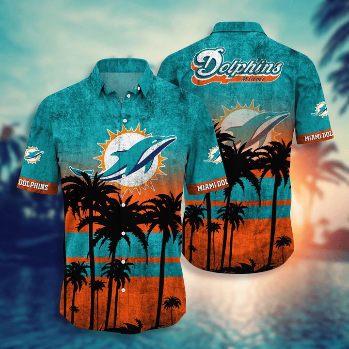 Miami Dolphins Hawaiian Sunset Dream Design 785374 - Adult & Kids T-Shirts, Sweatshirts & Hoodies apparel design preview 1