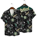 Oakland Athletics Black Tropic Hawaiian - Adult & Kids T-Shirts, Sweatshirts & Hoodies apparel design preview 1