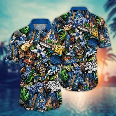 Kansas City Royals Tiki Paradise Hawaiian - Adult & Kids T-Shirts, Sweatshirts & Hoodies apparel design preview 1