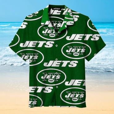 New York Jets Bold Logo Hawaiian - Adult & Kids T-Shirts, Sweatshirts & Hoodies apparel design preview 1