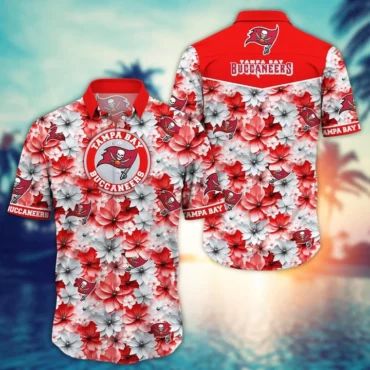 Tampa Bay Buccaneers Flower Laid Back Hawaiian - Adult & Kids T-Shirts, Sweatshirts & Hoodies apparel design preview 1