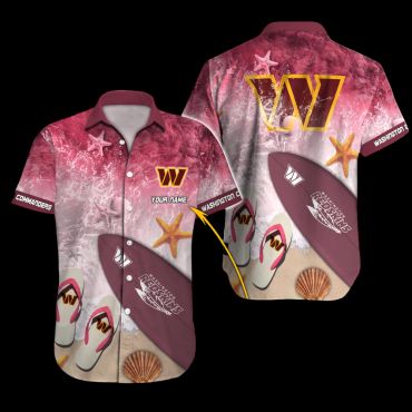 Personalized Washington Commanders Beach Vibes - Adult & Kids T-Shirts, Sweatshirts & Hoodies apparel design preview 1