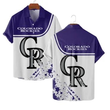 Colorado Rockies Minimalist Splash Hawaiian - Adult & Kids T-Shirts, Sweatshirts & Hoodies apparel design preview 1