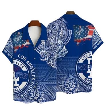 Los Angeles Dodgers Tribal Americana Hawaiian - Adult & Kids T-Shirts, Sweatshirts & Hoodies apparel design preview 1