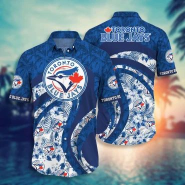 Toronto Blue Jays Tropical Waves Hawaiian - Adult & Kids T-Shirts, Sweatshirts & Hoodies apparel design preview 1