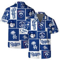 Los Angeles Dodgers Icon Block Hawaiian - Adult & Kids T-Shirts, Sweatshirts & Hoodies apparel design preview 1