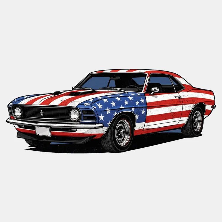 American Muscle Car Pride - Adult & Kids T-Shirts, Sweatshirts & Hoodies apparel design preview 1