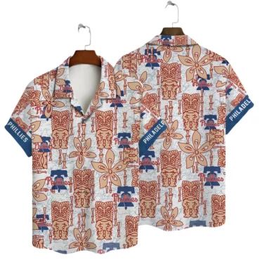 Philadelphia Phillies Vintage Tiki Hawaiian - Adult & Kids T-Shirts, Sweatshirts & Hoodies apparel design preview 1