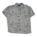 Newport Blue Graphic Hawaiian Large White Viscose - Adult & Kids T-Shirts, Sweatshirts & Hoodies apparel design preview 1