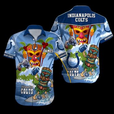 Personalized Indianapolis Colts Tiki Blue Thunder - Adult & Kids T-Shirts, Sweatshirts & Hoodies apparel design preview 1