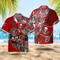 Tampa Bay Buccaneers Pirate Palms Hawaiian - Adult & Kids T-Shirts, Sweatshirts & Hoodies apparel design preview 1
