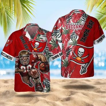 Tampa Bay Buccaneers Pirate Palms Hawaiian - Adult & Kids T-Shirts, Sweatshirts & Hoodies apparel design preview 1